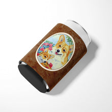 Load image into Gallery viewer, Corgi Momma loves Roses Can or Bottle Hugger 7084CC