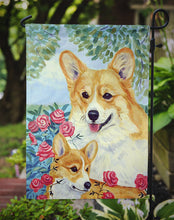 Load image into Gallery viewer, Corgi Momma's Love and Roses Garden Flag – Decorative Outdoor Yard Flag