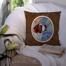 Load image into Gallery viewer, Saint Bernard Loyalty Throw Pillow - 14x14 Decorative Pillow – Art for Your Home &amp; Patio 7085PW1414