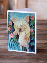 Load image into Gallery viewer, Chinese Crested  Greeting Cards -  Blank Note Cards – 8-Pack of Artist-Designed Cards with Envelopes