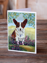 Load image into Gallery viewer, Cardigan Corgi  Greeting Cards -  Blank Note Cards – 8-Pack of Artist-Designed Cards with Envelopes