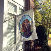 Load image into Gallery viewer, Irish Water Spaniel Flag Canvas House Size