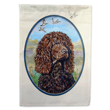 Load image into Gallery viewer, Irish Water Spaniel Flag Canvas House Size