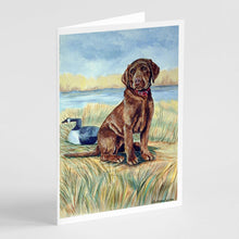 Load image into Gallery viewer, Chocolate Labrador Puppy   Greeting Cards -  Blank Note Cards – 8-Pack of Artist-Designed Cards with Envelopes