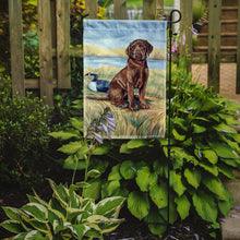Load image into Gallery viewer, Chocolate Labrador Puppy Garden Flag – Decorative Outdoor Yard Flag