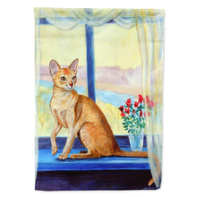 Load image into Gallery viewer, Cat  in the window Flag Canvas House Size