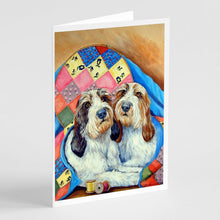 Load image into Gallery viewer, Petit Basset Griffon Vendeen  Greeting Cards -  Blank Note Cards – 8-Pack of Artist-Designed Cards with Envelopes