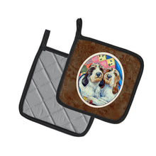 Load image into Gallery viewer, Petit Basset Griffon Vendeen Pot Holders - Set of 2 Decorative Kitchen Helpers | Made in the USA 7095PTHD