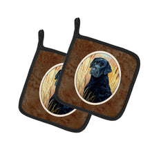 Load image into Gallery viewer, Curly Coated Retriever Pot Holders - Set of 2 Decorative Kitchen Helpers | Made in the USA 7097PTHD