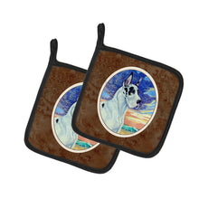 Load image into Gallery viewer, Harelquin Great Dane Pot Holders - Set of 2 Decorative Kitchen Helpers | Made in the USA 7098PTHD