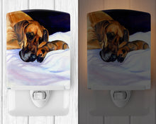 Load image into Gallery viewer, Natural Eared Fawn Great Dane Momma and Puppy Ceramic Night Light 7099CNL