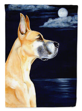 Load image into Gallery viewer, Fawn Great Dane in the Moonlight Garden Flag – Decorative Outdoor Yard Flag