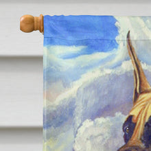 Load image into Gallery viewer, Fawn Great Dane at the beach Flag Canvas House Size