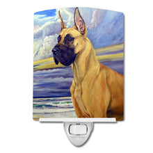 Load image into Gallery viewer, Fawn Great Dane at the beach Ceramic Night Light 7101CNL