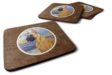 Load image into Gallery viewer, Fawn Great Dane at the beach Coasters - Set of 4 Lightweight Foam, Absorbent Drink Coasters 7101FC