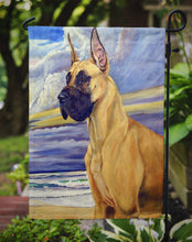 Load image into Gallery viewer, Fawn Great Dane at the beach Garden Flag – Decorative Outdoor Yard Flag