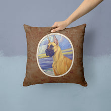 Load image into Gallery viewer, Fawn Great Dane at the beach Throw Pillow - 14x14 Decorative Pillow – Art for Your Home &amp; Patio 7101PW1414