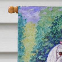 Load image into Gallery viewer, Maltese and puppy Garden Beauties Flag Canvas House Size