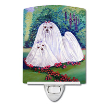 Load image into Gallery viewer, Maltese Momma and Puppy Ceramic Night Light 7104CNL