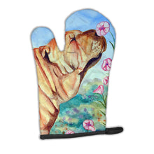 Load image into Gallery viewer, Shar Pei Smell the flowers Oven Mitt 7105OVMT