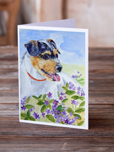 Load image into Gallery viewer, Jack Russell Terrier Greeting Cards -  Blank Note Cards – 8-Pack of Artist-Designed Cards with Envelopes