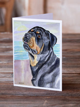 Load image into Gallery viewer, Rottweiler Greeting Cards -  Blank Note Cards – 8-Pack of Artist-Designed Cards with Envelopes