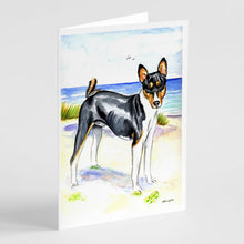 Load image into Gallery viewer, Basenji  Greeting Cards -  Blank Note Cards – 8-Pack of Artist-Designed Cards with Envelopes