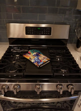 Load image into Gallery viewer, Fawn and Blue Great Dane waiting on Christmas Oven Mitt 7111OVMT