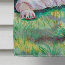 Load image into Gallery viewer, Clumber Spaniel Flag Canvas House Size