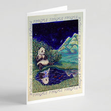 Load image into Gallery viewer, Panda Bear with Baby Greeting Cards -  Blank Note Cards – 8-Pack of Artist-Designed Cards with Envelopes