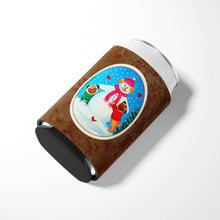 Load image into Gallery viewer, Snowman with Pug Winter Snowman Can or Bottle Hugger 7115CC