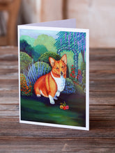Load image into Gallery viewer, Corgi  Greeting Cards -  Blank Note Cards – 8-Pack of Artist-Designed Cards with Envelopes