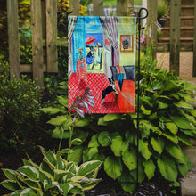 Load image into Gallery viewer, Lady with her Boston Terrier Garden Flag – Decorative Outdoor Yard Flag