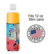 Load image into Gallery viewer, Lady with her Boston Terrier Slim Can Hugger – Fun &amp; Functional Drink Coolers 7120MUK