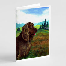 Load image into Gallery viewer, Sussex Spaniel  Greeting Cards -  Blank Note Cards – 8-Pack of Artist-Designed Cards with Envelopes