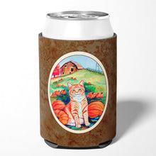 Load image into Gallery viewer, Tabby Cat in Pumpins Can or Bottle Hugger 7123CC