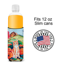 Load image into Gallery viewer, Tabby Cat in Pumpins Slim Can Hugger – Fun &amp; Functional Drink Coolers 7123MUK
