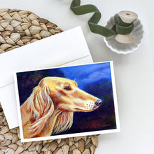 Load image into Gallery viewer, Saluki Greeting Cards -  Blank Note Cards – 8-Pack of Artist-Designed Cards with Envelopes