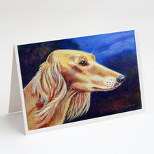 Load image into Gallery viewer, Saluki Greeting Cards -  Blank Note Cards – 8-Pack of Artist-Designed Cards with Envelopes