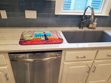 Load image into Gallery viewer, Westie with Mom and a view Dish Drying Mat – Absorbent, Artistic Kitchen Essentials 7125DDM