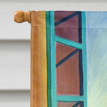 Load image into Gallery viewer, Italian Greyhounds with Mom and Violin Flag Canvas House Size