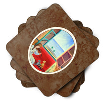 Load image into Gallery viewer, Italian Greyhounds and Violinist Foam Coaster  7126FC