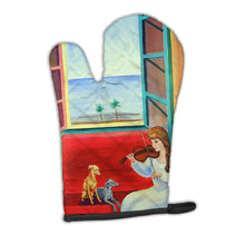 Load image into Gallery viewer, Italian Greyhounds and Violinist Oven Mitt 7126OVMT