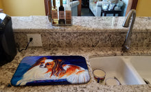 Load image into Gallery viewer, Papillon Dish Drying Mat – Absorbent, Artistic Kitchen Essentials 7127DDM
