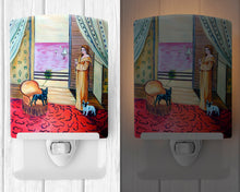 Load image into Gallery viewer, French Bulldog and lady Ceramic Night Light 7128CNL