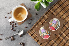 Load image into Gallery viewer, French Bulldog and lady Foam Coaster  7128FC