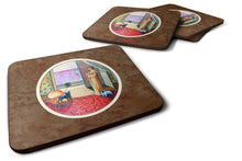 Load image into Gallery viewer, French Bulldog and lady Foam Coaster  7128FC