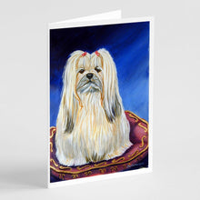Load image into Gallery viewer, Lhasa Apso  Greeting Cards -  Blank Note Cards – 8-Pack of Artist-Designed Cards with Envelopes
