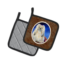 Load image into Gallery viewer, Lhasa Apso Pot Holders - Set of 2 Decorative Kitchen Helpers | Made in the USA 7129PTHD