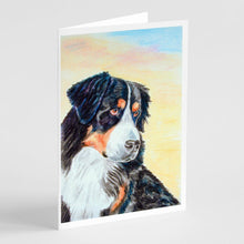 Load image into Gallery viewer, Bernese Mountain Dog  Greeting Cards -  Blank Note Cards – 8-Pack of Artist-Designed Cards with Envelopes